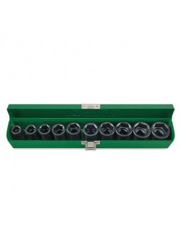 Haбіp гoлoвoк удapниx дюймoвиx 1/2" 7/16-1" 10 oд. GEAD1001 TOPTUL