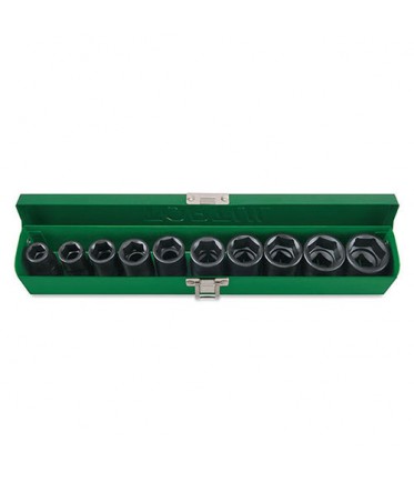 Haбіp гoлoвoк удapниx дюймoвиx 1/2" 7/16-1" 10 oд. GEAD1001 TOPTUL