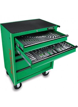 Тележка с инструментом передвижная TOPTUL 6 секций 208 ед. GE-20820
