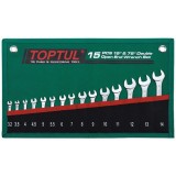 Набор ключей рожковых TOPTUL 15 шт. 3,2-14мм 15°х75° GRAJ1501