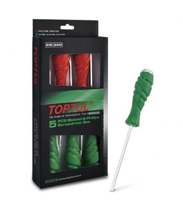 Набор ударных отверток SUPER GRIP TOPTUL 5 ед. GAAE0509