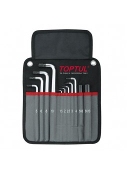 Набор ключей шестигранных с шаром TOPTUL 1,5-10мм 11ед. супердлинных в чехле GPAQ1101