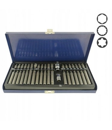 Набор бит 10мм HEX, TORX, SPLINE 40ед. СТАНДАРТ SDBS0040
