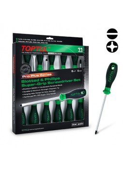 Набор профессиональных отверток 11 ед. PRO-PLUS SERIES TOPTUL GFE-1101