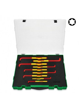 Набор ключей TORX диэлектрических VDE 9 ед. T10-T50 TOPTUL GZC0911