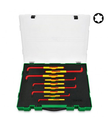 Набор ключей TORX диэлектрических VDE 9 ед. T10-T50 TOPTUL GZC0911