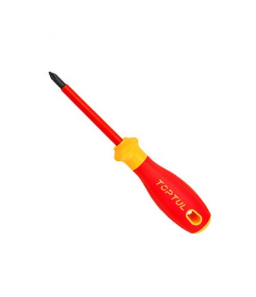 Отвертка диэлектрическая крестовая PH1x80мм (1000V) VDE Pro-Plus Series TOPTUL FBEF0108V4